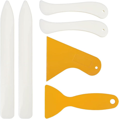 GORGECRAFT 2 Sets Bone Folder Paper Creaser Set Folding Scoring Burnishing Crafting Scrapbooking Origami Tools with 2pcs Scrapper for DIY Bookbind...