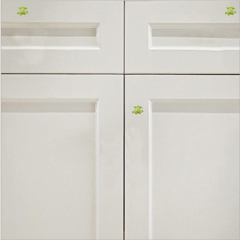 brandname RRRuo Frog Cabinet Knobs Drawer Cupboard Pull Handles Dresser Door Single Hole Hardware Parts Decorative Accessories 4 Pieces (Green)...