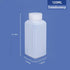 4oz Plastic Lab Chemical Reagent Bottles, Square Sample Storage Container, Chemical Container Bottle with Inner Ring Cover, Narrow Mouth Sample Se...