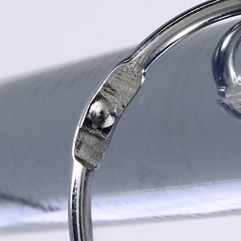 SlipX Solutions Chrome Simple Slide Shower Curtain Rings Provide Effortless Gliding on Standard Shower Rods (Rust Resistant, Snap Closure, Set of ...