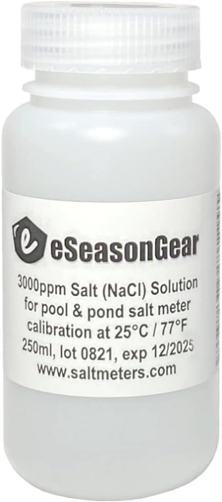 eSeasongear 3000 PPM Salt Meter Tester Calibration Solution, 230 ml, for SALT-3000 SALT-3050 Salt Meter Calibration....