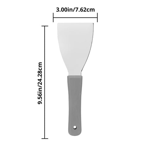 SPARTA Steel Handheld Scraper Kitchen Scraper Tool with Food-Safe Plastic Handle for Griddles, Pans, Pots, and Cutting Boards in Commercial Settin...