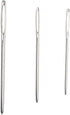 Hekisn Large-Eye Blunt Needles, 12 Pieces Pro Quality Stainless Steel Yarn Knitting Needles, Sewing Needles, Crafting Knitting Weaving Stringing N...