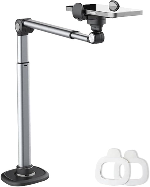 Overhead Phone Mount, Phone Stand for Video Recording, with Adhesive Backing on Base, Extendable Arm iPhone Holder Height Adjustable, 360 Degrees ...
