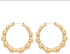 COLORFUL BLING Gold Tone Punk Chunky Link Chain Necklace with Large Hollow Bamboo Shaped Geometric Hoop Earrings Set Statement Jewelry Hip Hop Coo...