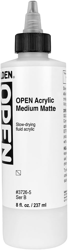 OPEN Slow-Drying Acrylics by GOLDEN, Acrylic Medium (Matte), 8 fl oz....