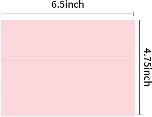 4x6 Envelopes pink For Invitation,Pink A6 envelope 4.75 x 6.5 inch, 4X6 Envelopes for A6 cards,Self Seal envelopes for weddings, greeting cards,ba...