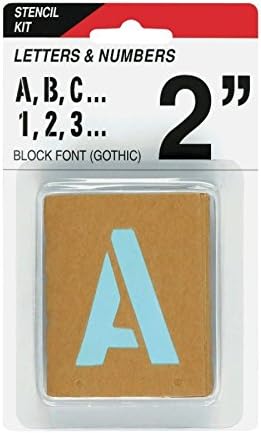 Creative Start® Reusable Stencil, Letters, Numbers and Characters, 2", Gothic (098163)...