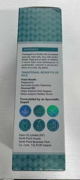 Coconut Oil Pulling for Fresh Breath and Oral Hygiene - Ayurvedic Expert Formulated | Supports Healthy Gums | Natural Teeth Whitening - Includes T...