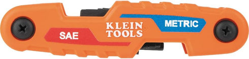 Cmpct Folding Hex Key Set 12-Key SAE Metric Sizes...