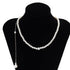Boho Simple Bridal Back Jewelry Necklace Pearl Backdrop Choker Necklaces Party Wedding Prom Drop Pearls Necklace Body Chain Jewelry for Women Brid...