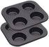 4 Cup Muffin Pan 2 Pcs (8.5 X 7.48 Inch) Air Fryer Small Oven Cupcake Baking Pan Non Stick No Toxic Bakeware...