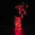 YKB 6 Pack Red LED Fairy Starry String Lights with 20 Mini LEDs on 6.6FT/2M Copper Wire, Fairy Lights Powered by 2xCR2032(Incl) Batteries, for Wed...