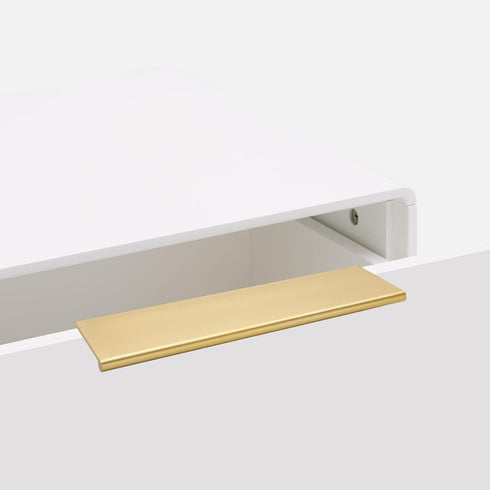 goldenwarm 5 Pack Finger Edge Pulls Drawer Finger Pulls Champagne Gold Cabinet Handles Modern Tab Pulls Gold Kitchen Cabinet Hardware, Back Mount,...