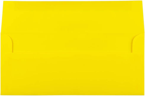 JAM PAPER #10 Business Colored Envelopes - 4 1/8 x 9 1/2 - Yellow Recycled - 50/Pack...