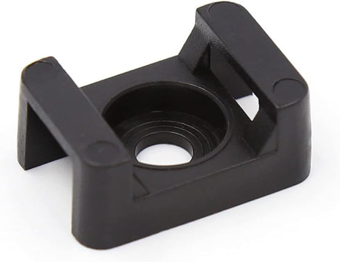 iexcell 100 Pcs Black 9 mm Cable Tie Base Saddle Type Mount Wire Holder...