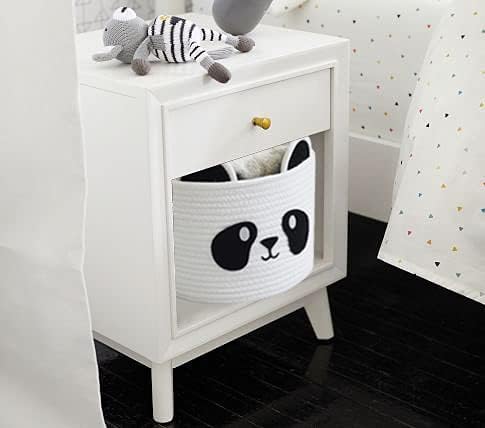 T&T Homewares Small Cute Panda Bear Basket for Kids Room Decor, Baby Shower, Baby Diaper Organizer, Baby Laundry Baskets, Woodland Nursery Decor, ...