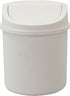 0.5 Gallon Plastic Tiny Trash Can with Swing Lid, Mini Desktop Waste Can, White...