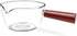 DOERDO Clear Glass Pot Milk Pan with Wooden Handle Breakfast Cooking Pot Glass Cookware for Home Kitchen Open Flame Heating Milk Pot (Clear 600ml)...