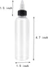 6 Pcs Dispensing Bottles, 4oz Plastic Boston Squeeze Bottles with Twist Top Cap...