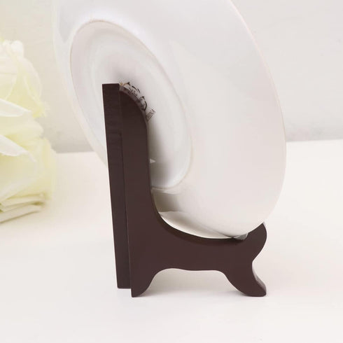 PRETYZOOM 3pcs Plate Stands for Display: 5 Inches Easel Display Stand, Wooden Plate Display Holder, Picture Frame Holder Stand, Table Top Easels f...