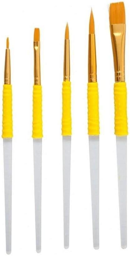 PME Craft Brushes, Set of 5-Yellow, Standard...