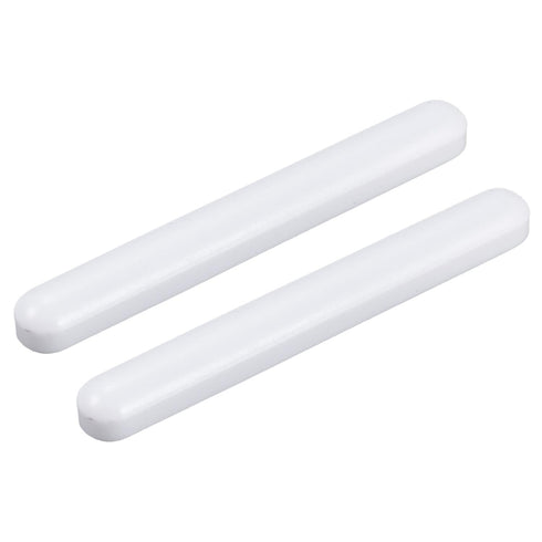 MECCANIXITY Magnetic Stirrer Mixer Stir Bar Rod 80mm(3.15") x10mm Cylinder Shape Coating Magnet White for Laboratory 2Pcs...
