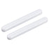 MECCANIXITY Magnetic Stirrer Mixer Stir Bar Rod 80mm(3.15") x10mm Cylinder Shape Coating Magnet White for Laboratory 2Pcs...