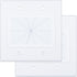 2 Gang Wall Plate White 2 Pack, Silicone Cable Pass Through Wall Plate for Power Cable, Audio Video and Ethernet Cable, Speaker Wire Management (W...