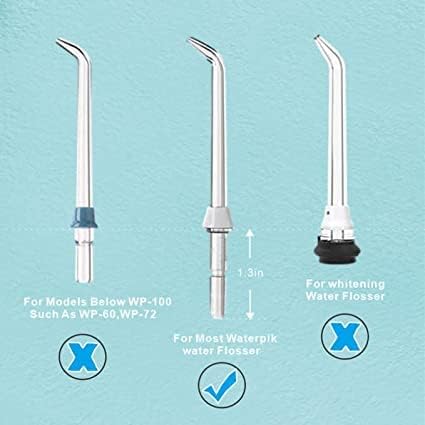 Flosser Replacement Tips for Waterpik Water Flosser, High-Pressure Water Flosser Tip Replacement, Compatible with Waterpik Oral Irrigator (6Pack)...
