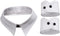 Fake Collar Detachable Dickey Collar Lapel Choker Peter Pan Necklace False Collar and Wrist Cuffs Detachable False Sleeves (Type 1), One Size...