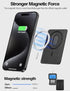 Magnetic Card Wallet Holder for Apple, Magnetic Card Holder Compatible with iPhone 12/13/ 14/15, Magnetic Leather Wallet for iPhone 15/15 Pro/14/1...