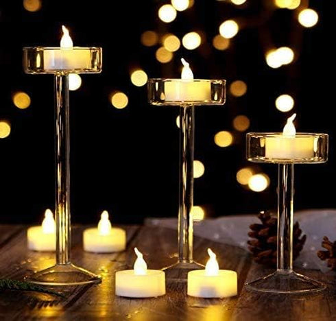 Battery Tea Lights-24 Pack LED Tea Lights Candles Realistic and Bright Flickering Holiday Gift Operated Flameless LED Tea Light for Seasonal & Fes...