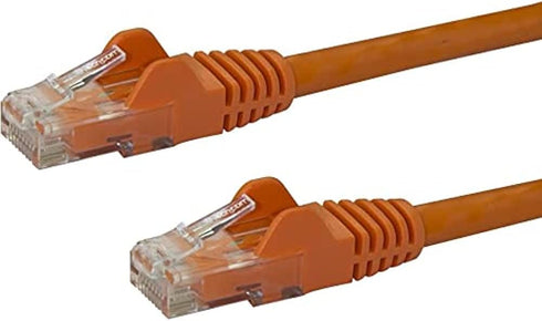 StarTech.com 9ft CAT6 Ethernet Cable - Orange CAT 6 Gigabit Ethernet Wire - 650MHz 100W PoE RJ45 UTP Network/Patch Cord Snagless w/Strain Relief F...