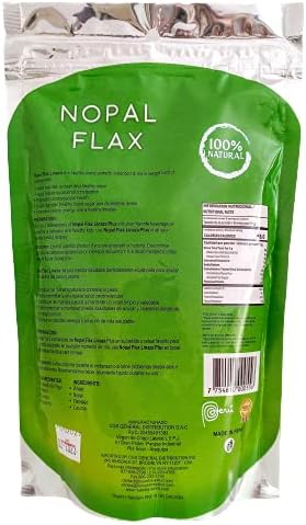 Nopal Flax Linaza Plus Original Colon Cleansing & Constipation (1LB) 100% Natural Blend of Ground Linaza -Senna- Lucuma- Prickly Pear (Nopal) Extr...
