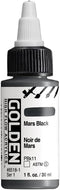 GOLDEN High Flow Acrylics, Mars Black, 1 fl. oz. / 30 ml Bottle...