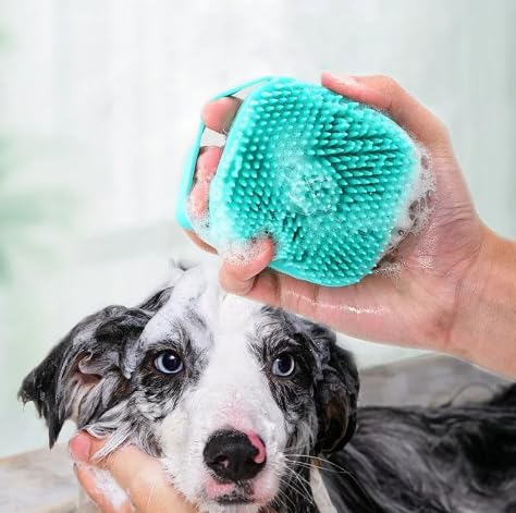Dog Bath Brush, Dog Shampoo Brush, Pet Cleaning Brush, Dog Washing Supplies, Dog Grooming Supplies for Dogs and Cats...