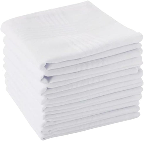 zy 12 Pack Pyrrhuline Handkerchiefs for Men,handkerchief,Mens Hankerchiefs,hankerchief cotton machine wash,Men's Handkerchiefs White Hankie Cotton...