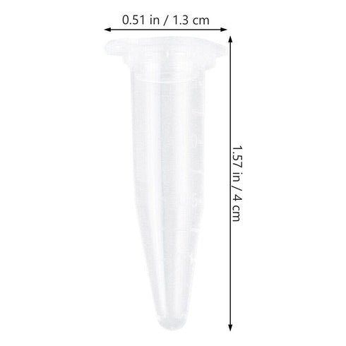 500pcs 1.5ml Conical Centrifuge Tubes Microcentrifuge Tube Plastic Test Vials with Lids Plastic Sample Small Bottle Vial Storage Container Test Tu...