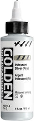 GOLDEN High Flow Acrylics, Iridescent Silver (Fine), 4 fl. oz. / 118 ml Bottle...