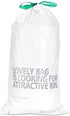 Brabantia PerfectFit Trash Bags (Size G / 6-8 Gallon) Thick Plastic Trash Can Liners with Tie Tape Drawstring Handles (20 Bags)...