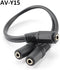 CablesOnline 9 inch Stereo 3.5mm 1-Female to 2-Females Splitter Cable & Gender Changer, (AV-Y15)...