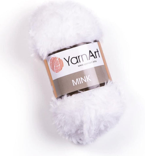 Yarn Art Yarnart Mink Fur, Soft Chunky Fluffy Faux Fuzzy Eyelash for Crochet Knit Clothes Knitting 50gr (Yarnart 345)......