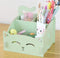 DIY Cat Storage Artwork Cosmetic Collection Pen Pencil Holder Organizer Desk Sorter Green...