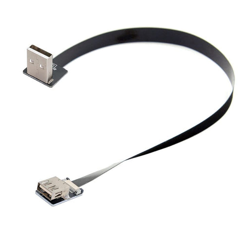 xiwai 2m Up Angled USB 2.0 Type-A Male to Female Extension Data Flat Slim FPC Cable for FPV & Disk & Scanner & Printer...