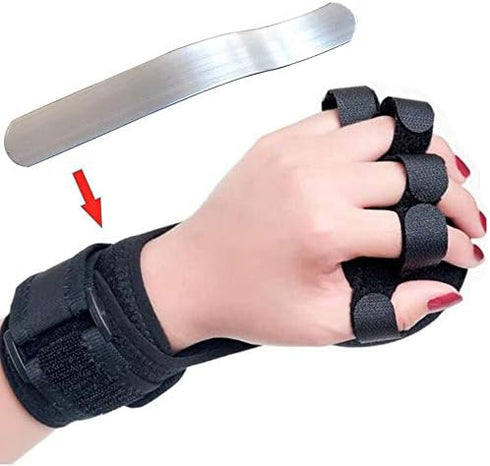 Anti-Spasticity Ball Splint, 2 in 1 Hand Splint for Stroke Hemiplegia Rehabilitation Finger Training Equipment Finger Wrist Hand Orthosis With Bal...