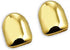 2 Pieces 14K Plated Gold Grillz Hip Hop Top Tooth Single Grill Cap for Teeth Mouth...