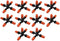 10 Pack 1/2 inch Garden Irrigation Sprinklers Head, Five Head Misting Spray Nozzle, 360° Micro Drip Irrigation Parts for Patio, Lawn, Micro Irriga...