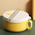 Microwave Speedy Ramen Cooker Bowl with Chopsticks and Lid for College, Travel friendly Ramen Noodles Bowl, Rice Cooker Bowl for Office or WFH Lun...