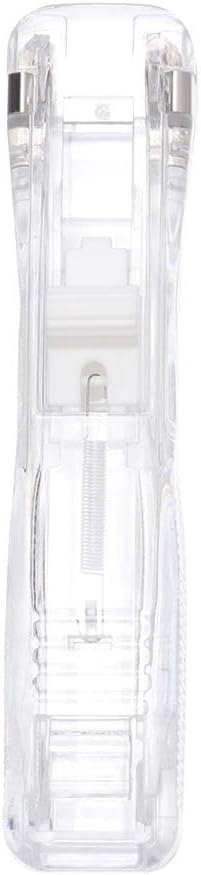 1 Piece Reusable Portable Handheld Paper Clam Clip Staple with 108 Reusable Stainless Steel Metal Refill Clips,Fast Paper Clipper for Office Docum...